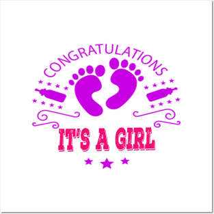 congratulations it's a girl Posters and Art